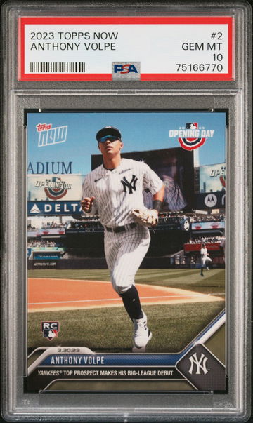 2023 Topps Now #2 Anthony Volpe PSA GEM MINT 10