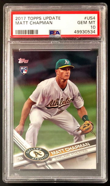 2017 Topps Update Matt Chapman #US4 Rookie - PSA 10 Gem! Athletics