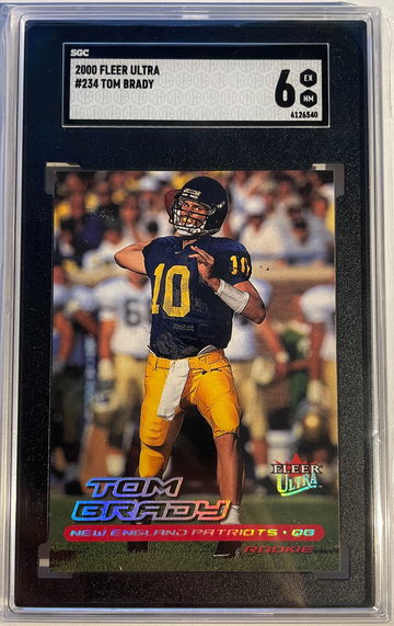 2000 FLEER ULTRA TOM BRADY #234 RC ROOKIE SGC 6 PATRIOTS BUCS