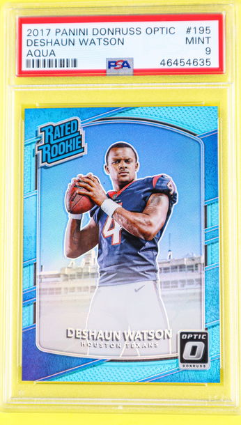 Deshaun Watson RC Panini Donruss Optic Aqua /299 PSA 9 #195