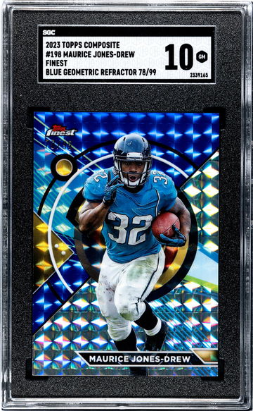2023 Topps Composite #198 Maurice Jones-Drew Finest Blue Geometric Refractor /99 SGC 10