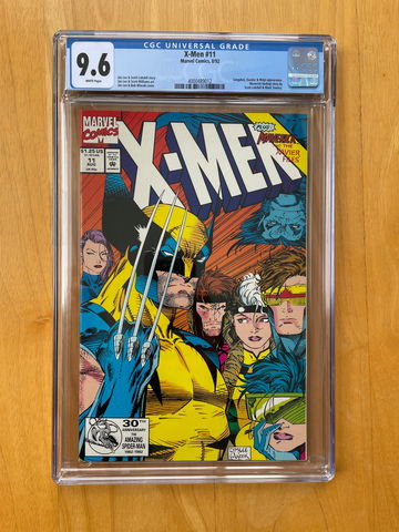 X-Men #11 CGC 9.6 White Pages. Iconic Jim Lee Cover