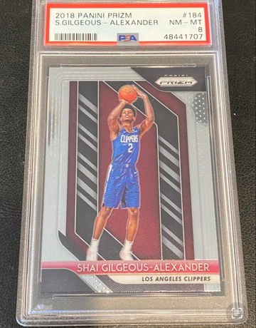 2018 Prizm Shai Gilgeous-Alexander RC PSA 8 #184