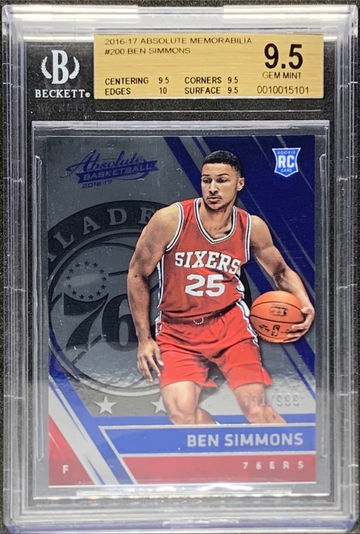 Ben Simmons 2016 Absolute Memorabilia /999 BGS 9.5