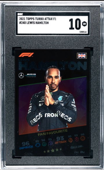 F1/ 2021 Topps Turbo Attax Foil Lewis Hamilton SGC 10 💎