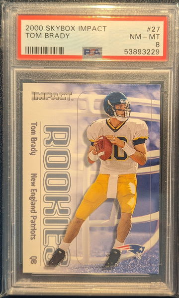 2000 Skybox Impact Tom Brady PSA 8