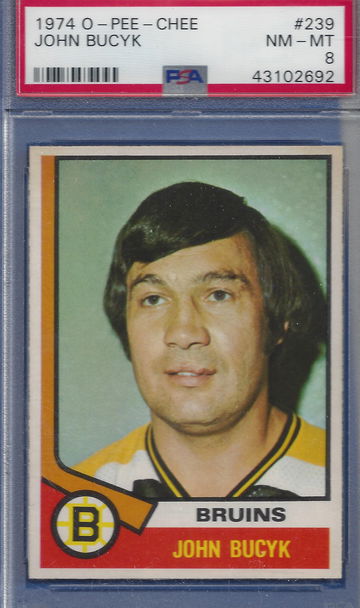 1974 OPC O-Pee-Chee #239 John Bucyk PSA 8  (BillsGridironGreats)