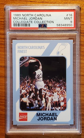 1989 north carolina Michael Jordan #16  psa 9 collegiate collection coca cola bulls 