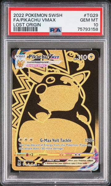 2022 Pokemon Sword and Shield Lost Origin Trainer Gallery Pikachu Vmax #TG29 PSA 10