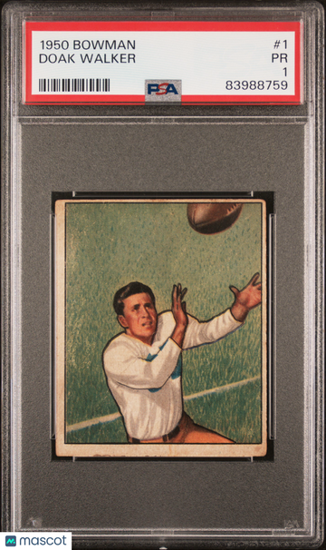1950 Bowman Doak Walker #1 PSA 1