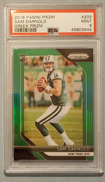 Sam Darnold Panini Prizm Green PSA 9 Mint