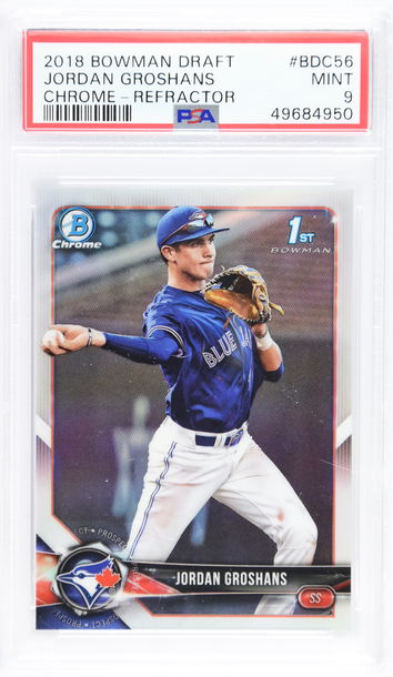 2018 Bowman Draft Jordan Groshans Chrome Refractor PSA 9
