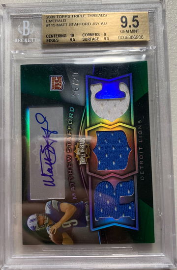 2009 TTT Matthew Stafford RPA /20 9.5