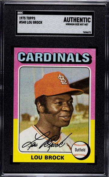 1975 Topps Lou Brock SGC Authentic 