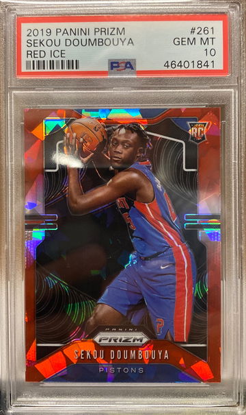 2019 Prizm Red Ice Sekou Doumbouya PSA 10