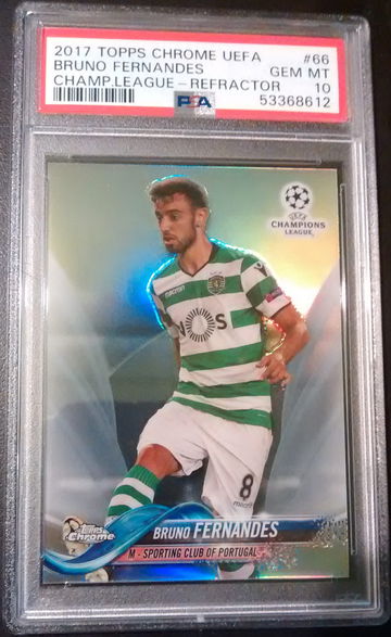 2017 Topps Chrome Refractor Bruno Fernandez Rc PSA 10