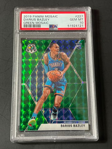 2019 Mosaic Darius Bazley Green Mosaic PSA 10