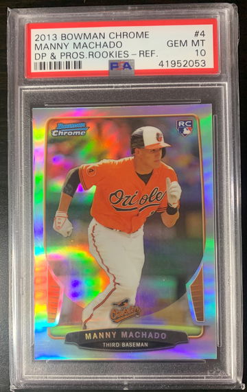 2013 Bowman Chrome Manny Machado refractor psa 10