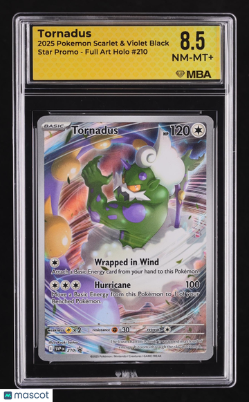 2025 Pokemon Scarlet & Violet Black Star Promo Tornadus Holo MBA 8.5 #210