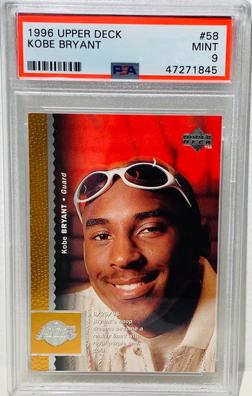 1996 Upper Deck Kobe Bryant Rookie #58 PSA 9 Los Angeles Lakers