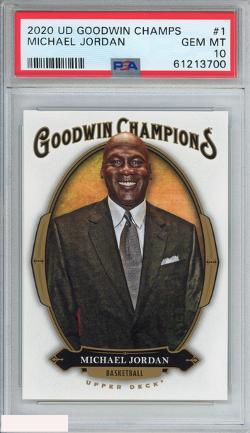 2020 UPPER DECK GOODWIN CHAMPIONS MICHAEL JORDAN #1 BULLS HOF PSA 10 GEM MT