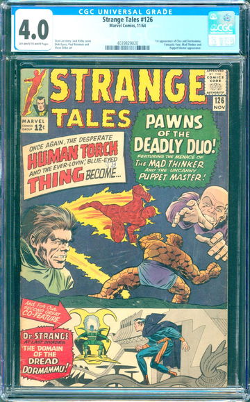 Strange Tales #126 (1964) CGC 4.0 - O/w to white; 1st app. of Clea and Dormammu