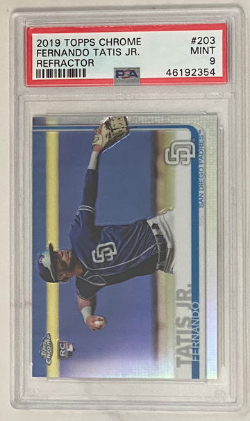 2019 Topps Chrome Refractor Fernando Tatis Jr. PSA 9 RC