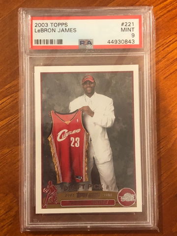 2003 Topps Lebron James RC PSA 9