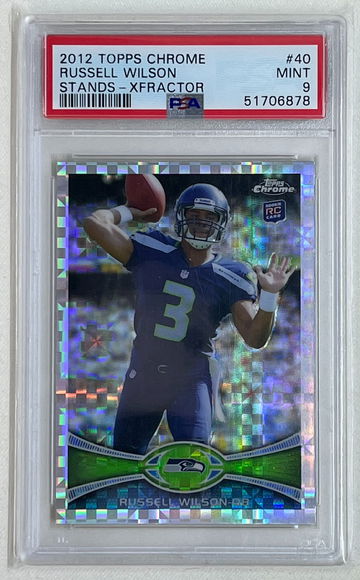2012 Topps Chrome Russel Wilson #40 MINT Stands-Xfractor PSA 9