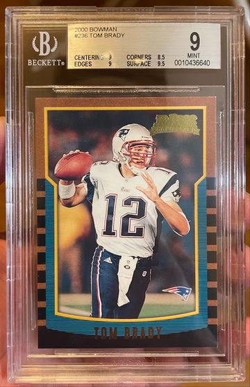 2000 Bowman Tom Brady RC Rookie BGS 9 Mint 