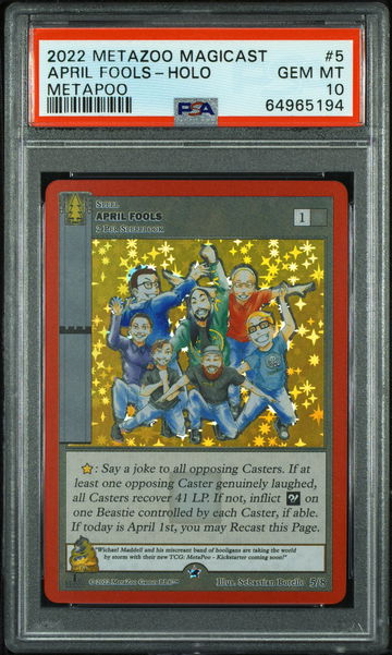 💎2022 Metazoo Magicast Metapoo #3 APRIL FOOLS-Holo| PSA 10 |👻🧨LOW PRINT RUN🏆