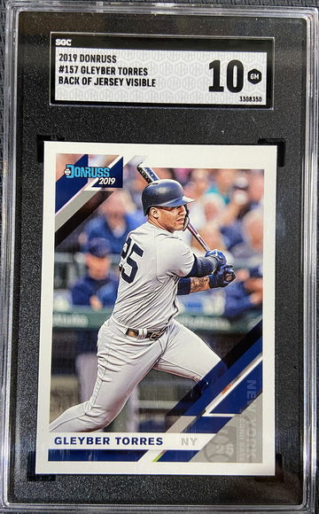 2019 Donruss Gleyber Torres SGC 10 GEM MINT!!