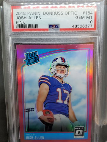 2018 JOSH ALLEN DONRUSS OPTIC PINK PSA 10