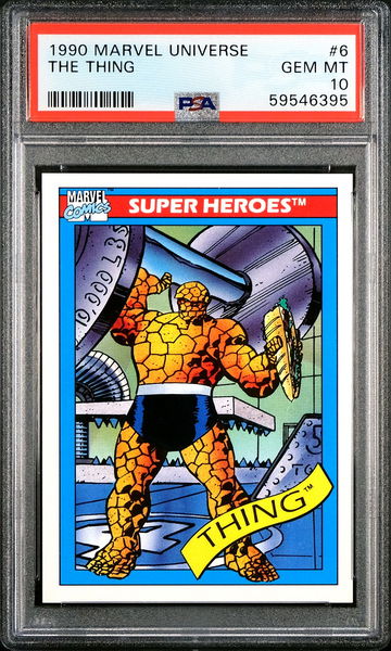 1990 Marvel Universe THE THING #6 🔥 Super Heroes Card 🔥 PSA 10 - GEM MINT