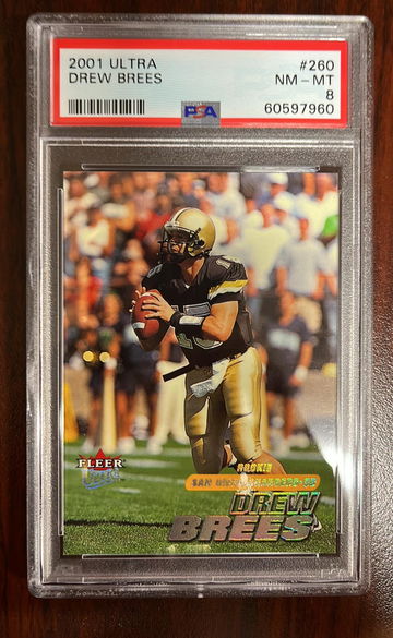 2001 Ultra Drew Brees PSA 8 #/d  RARE