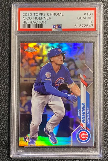 Nico Hoerner Topps Chrome Refractor PSA 10