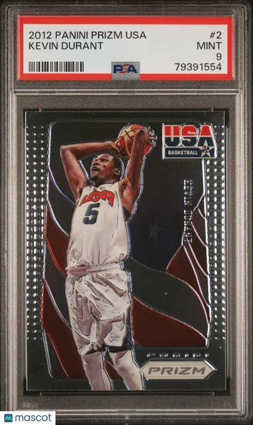 2012 Panini Prizm Usa Kevin Durant #2 PSA 9