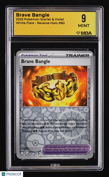 2025 Pokemon Scarlet & Violet White Flare Brave Bangle Reverse Holo MBA 9 #80