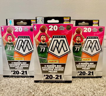(3) 2020-21 Panini Mosaic Basketball Hanger Box Lot