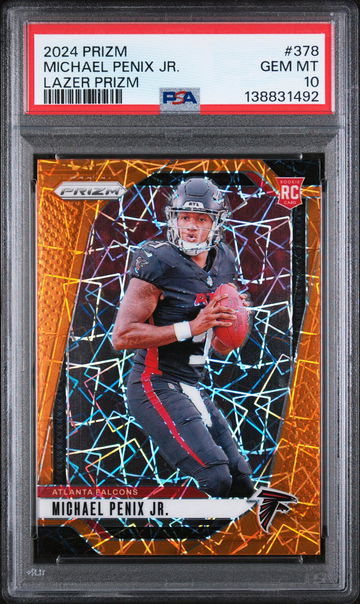 2024 Panini Prizm Lazer Prizm Michael Penix Jr. #378 PSA 10