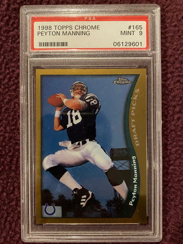 1998 Topps Chrome Peyton Manning PSA 9