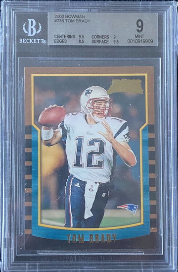 Tom Brady 2000 Bowman BGS 9 #236