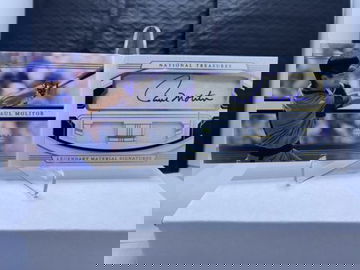 2022 Panini National Treasures PAul Molitor Auto Dual Jersey Booklet /25 Brewers