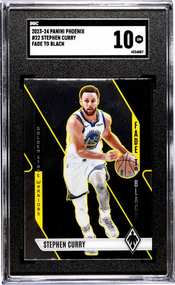 2023-24 Panini Phoenix #22 Stephen Curry Fade To Black SGC 10