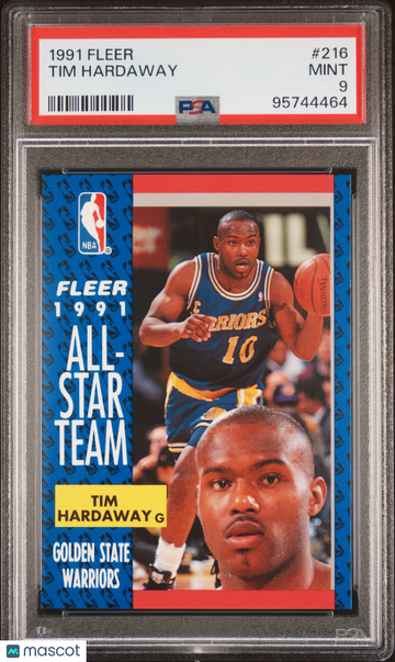 1991 Fleer Tim Hardaway #216 PSA 9