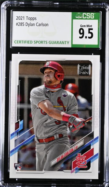 2021 Topps 285 Dylan Carlson CSG 9.5 Gem Mint