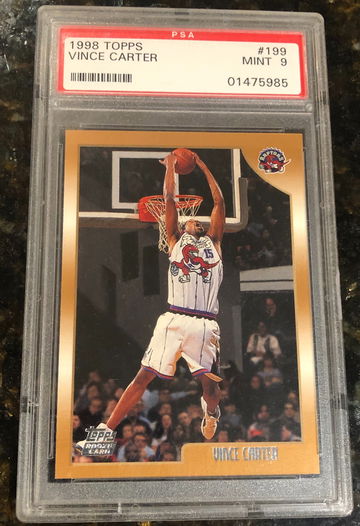1998 Topps Vince Carter PSA 9