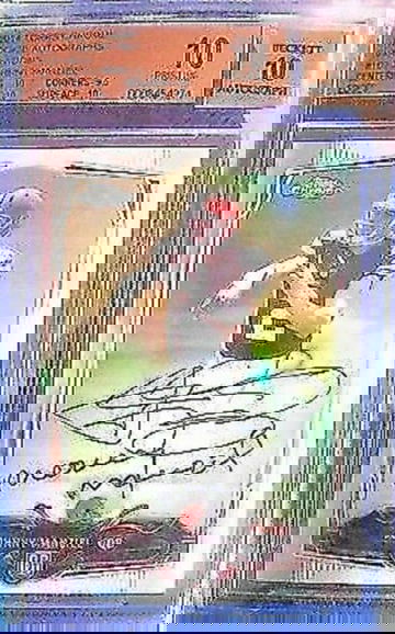 INSCRIBED MONEY MANZIEL 2014 TOPPS CHROME VARIATION REFRACTOR AUTO RC BGS 10 1/1