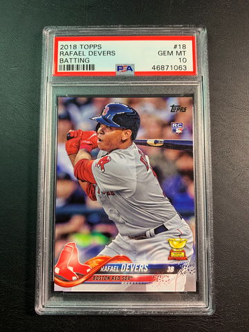 Rafael Devers 2018 Topps Rookie PSA 10.
