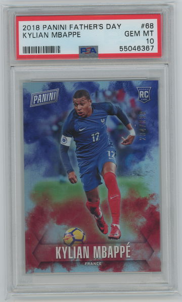 Kylian Mbappe 2018 Panini Father's Day RC PSA 10 